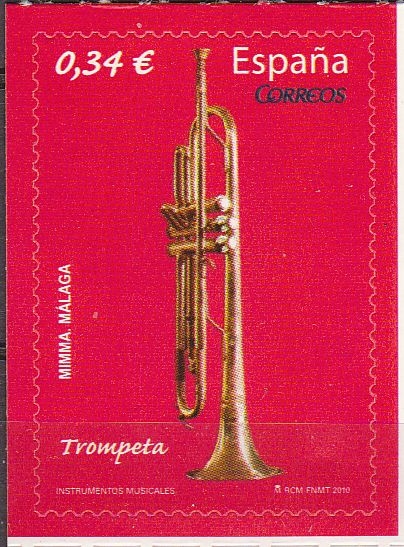 España 2010 4549 Sello ** Instrumentos Musicales Trompeta Timbre Espagne Spain Spagna 